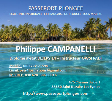 Formation Plongee Sous-Marine Passeport