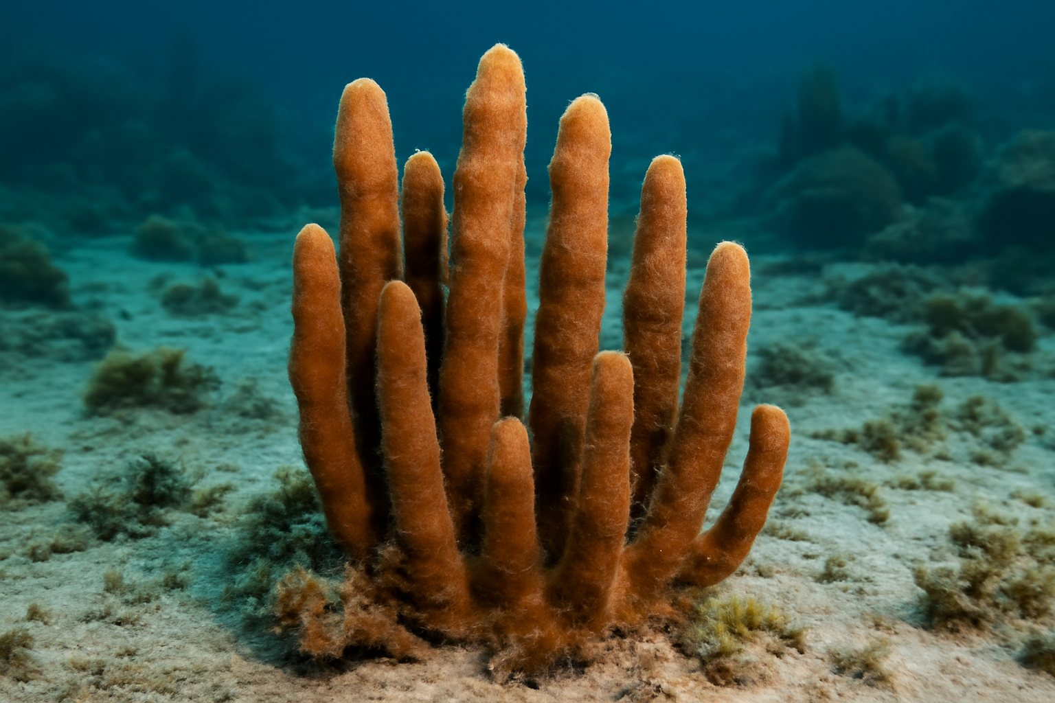 Arenochalina stalagmites
