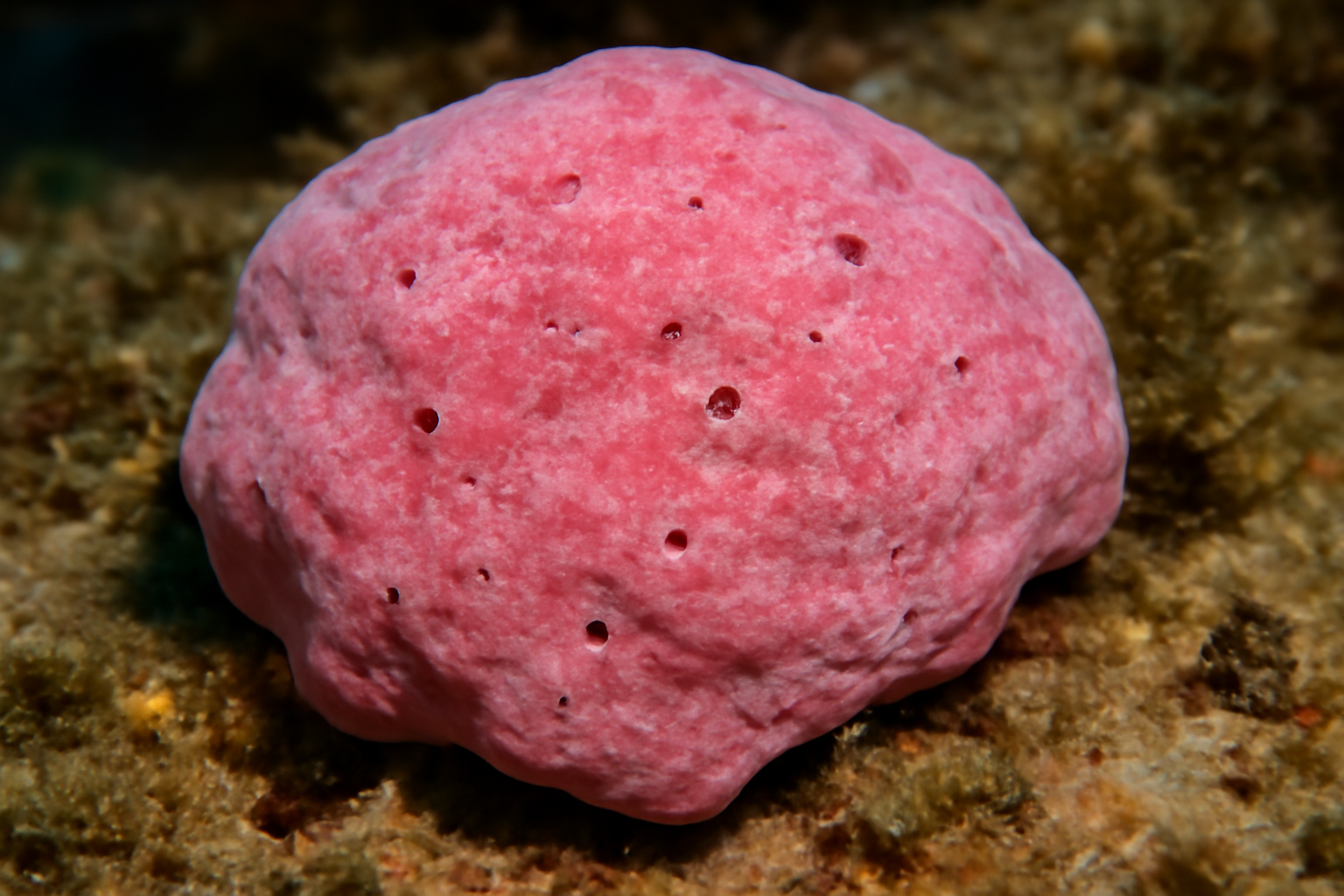 Pink crustose sponge