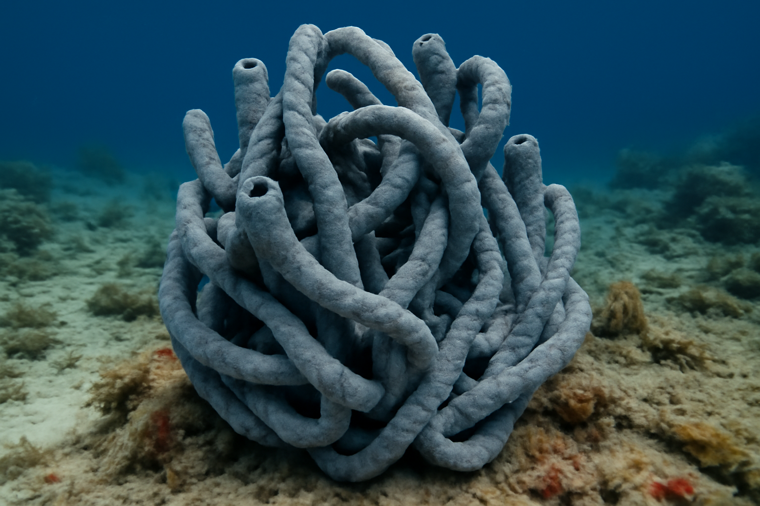 Gray rope sponge