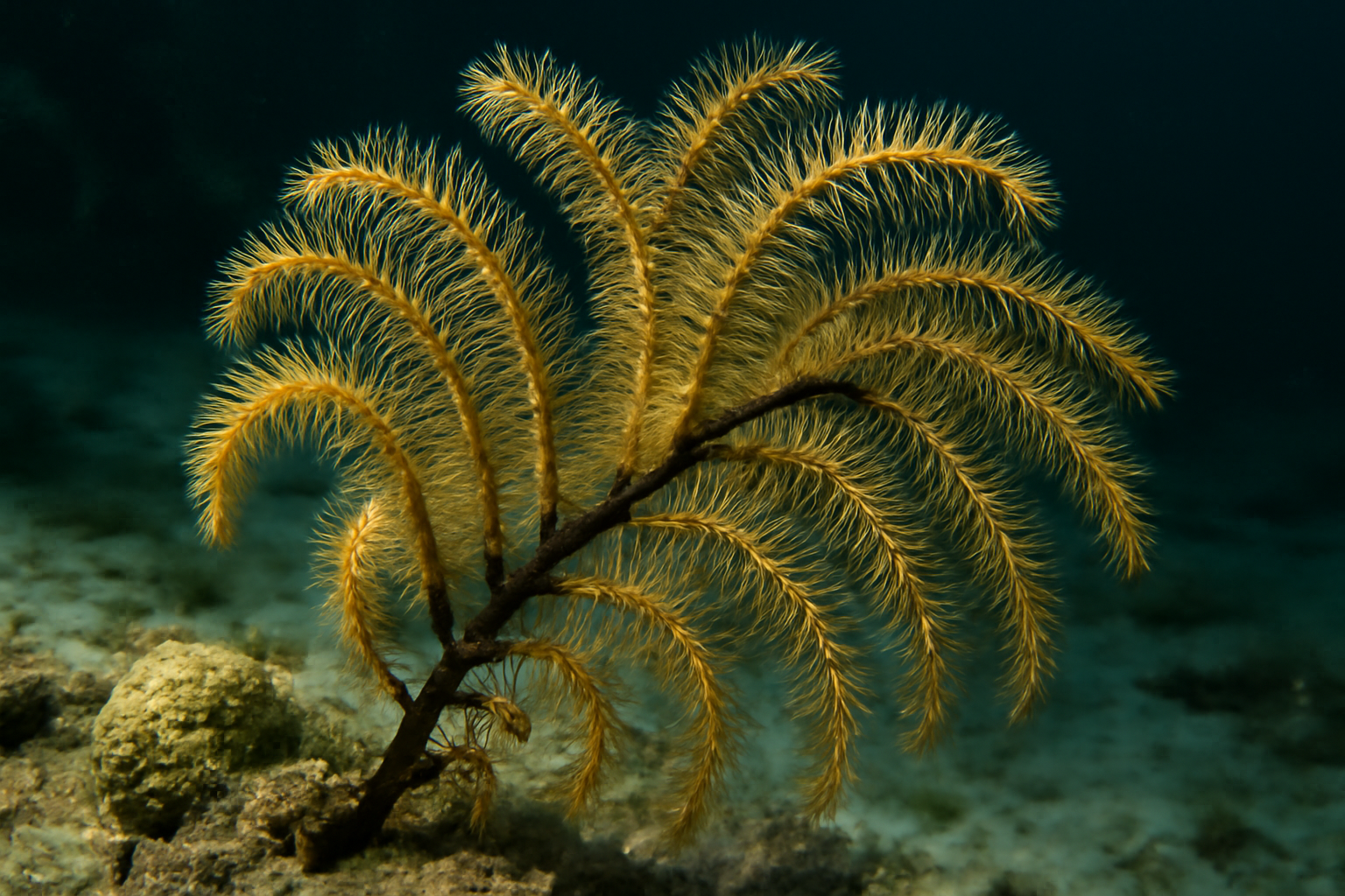 Golden black coral