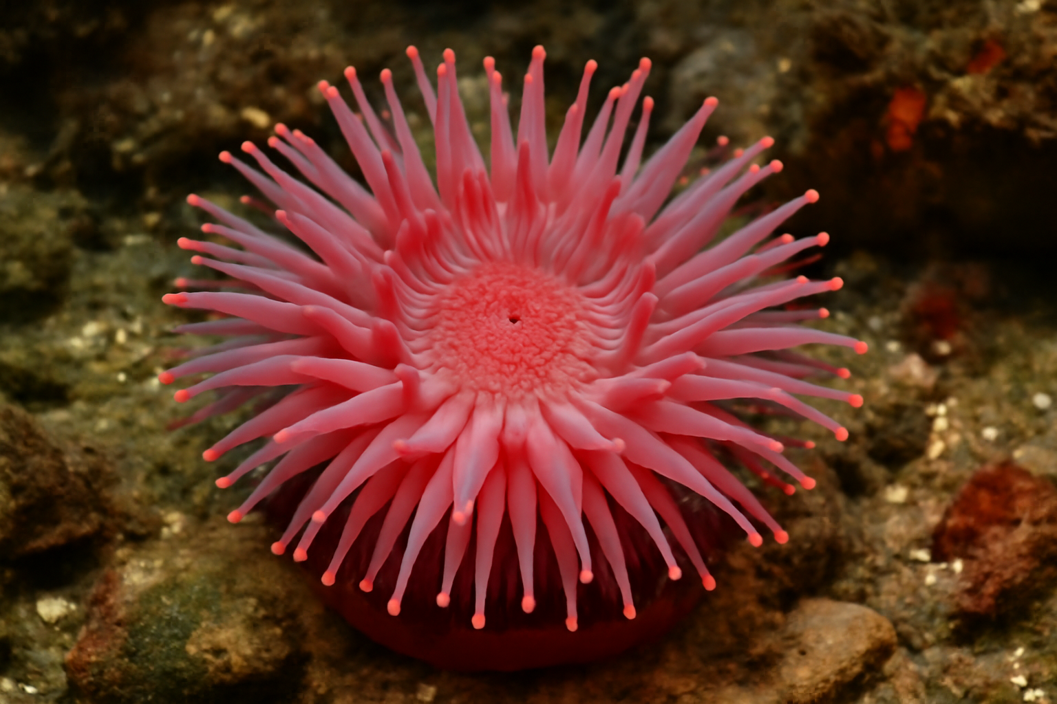 Pink Pincushion Sea Anemone