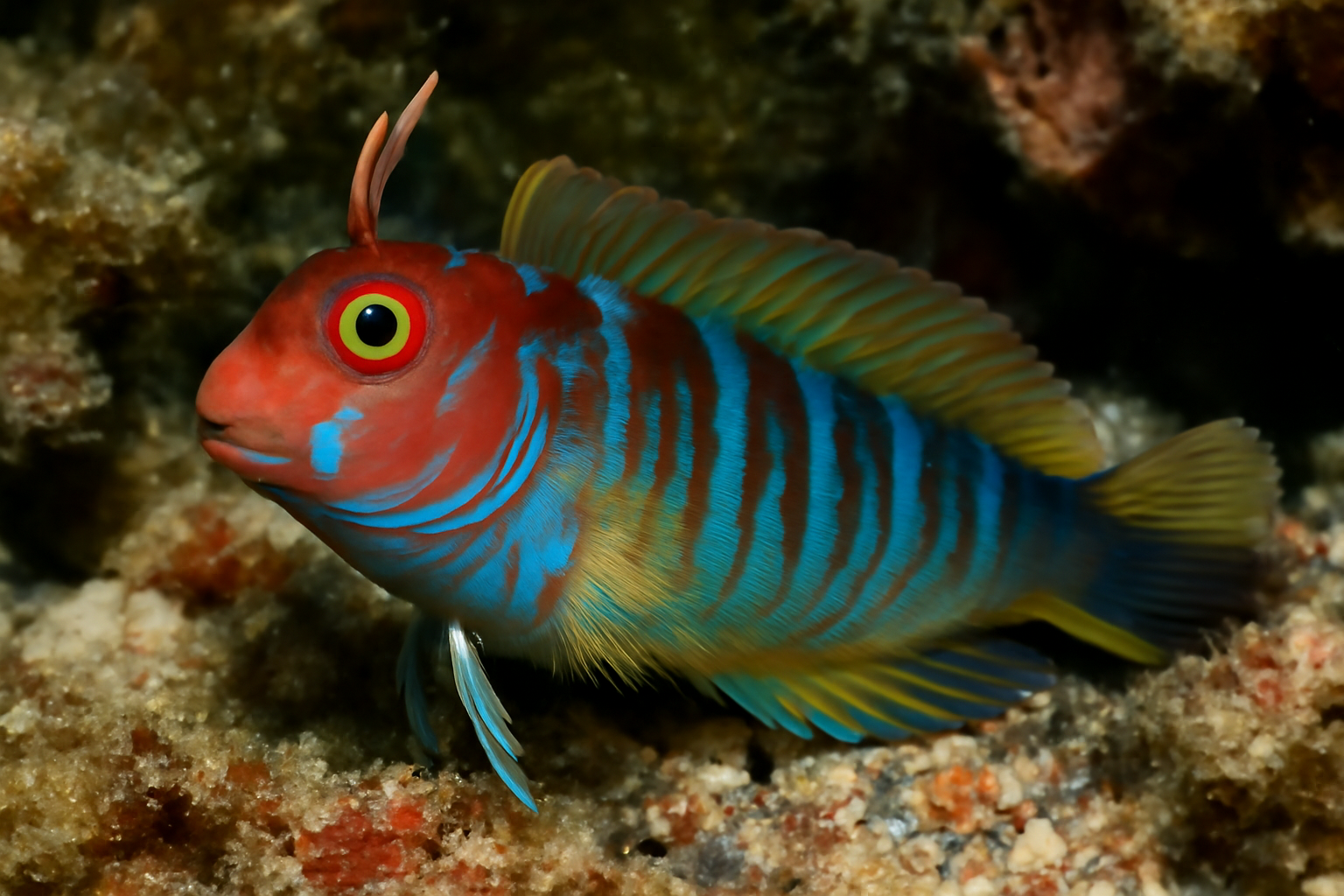 Multicolor combtooth blenny