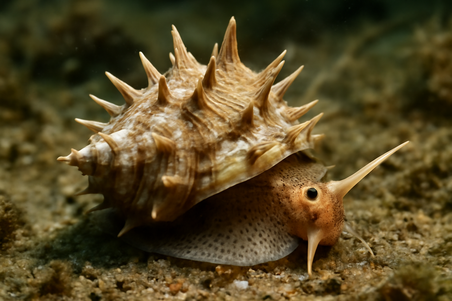 Horned sea snail