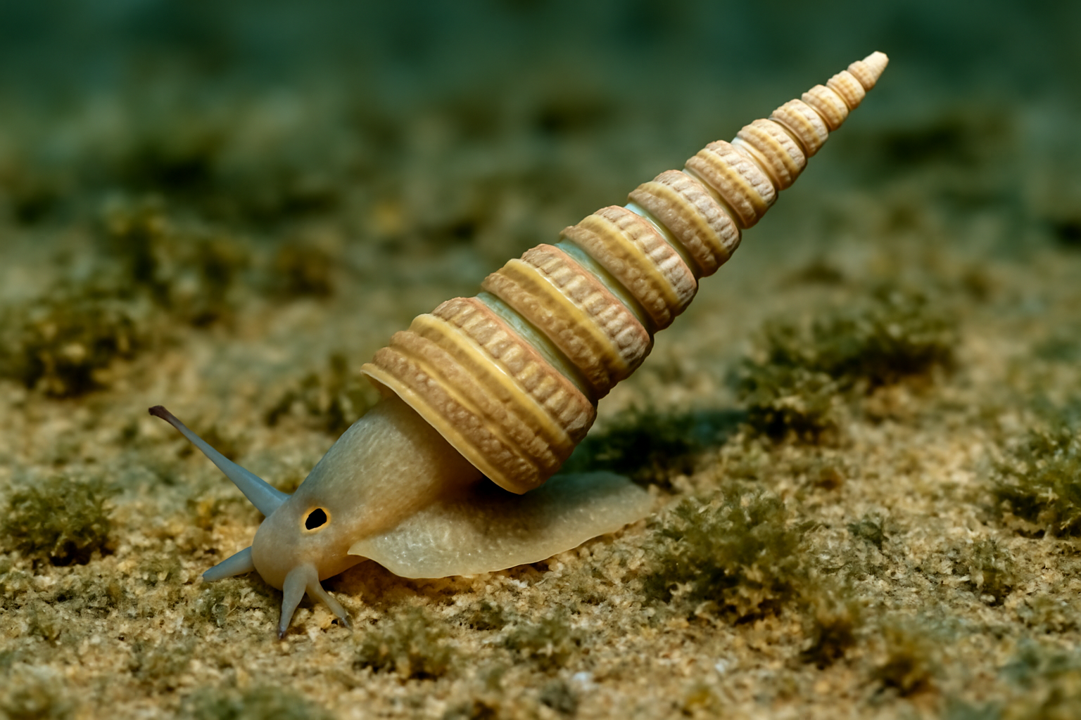 Tubular turreted snail