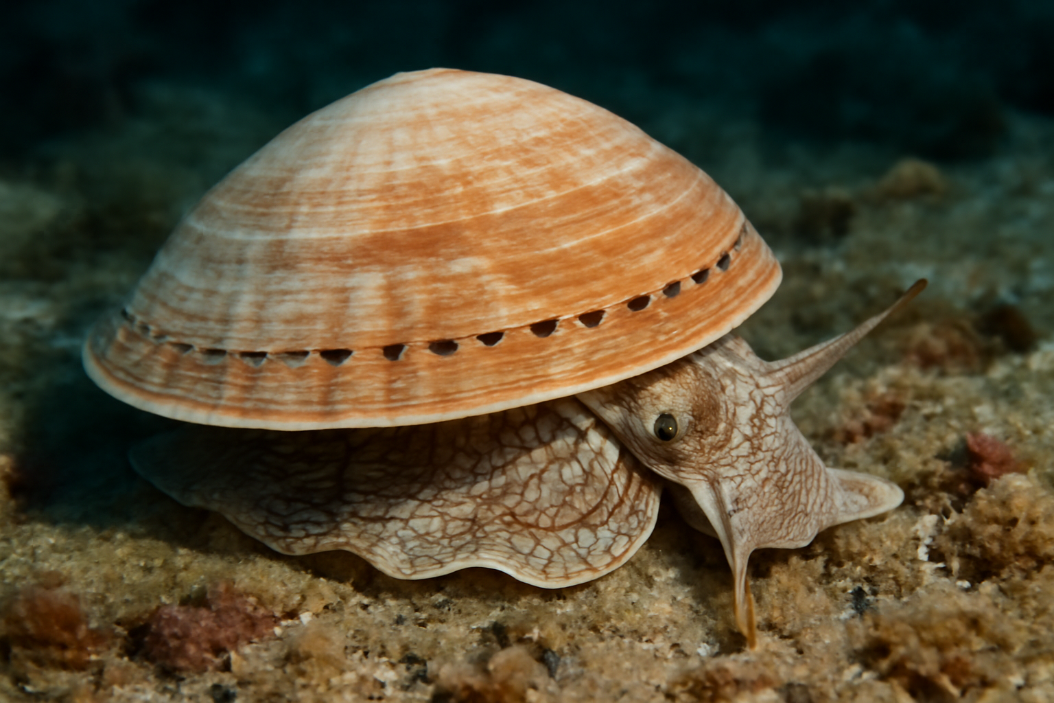 Depressed slit shell