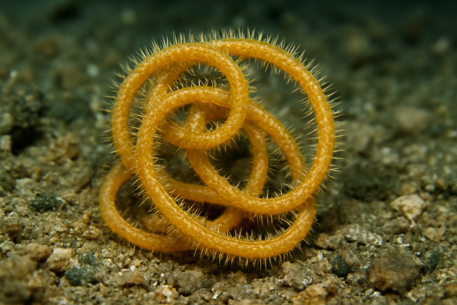 Golden hair worm