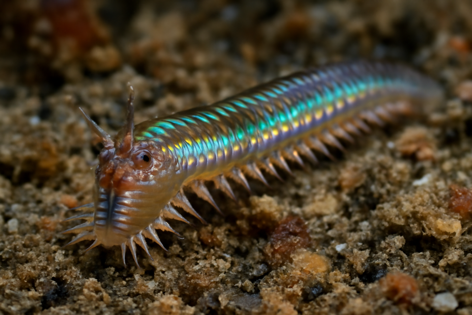 Iridescent worm