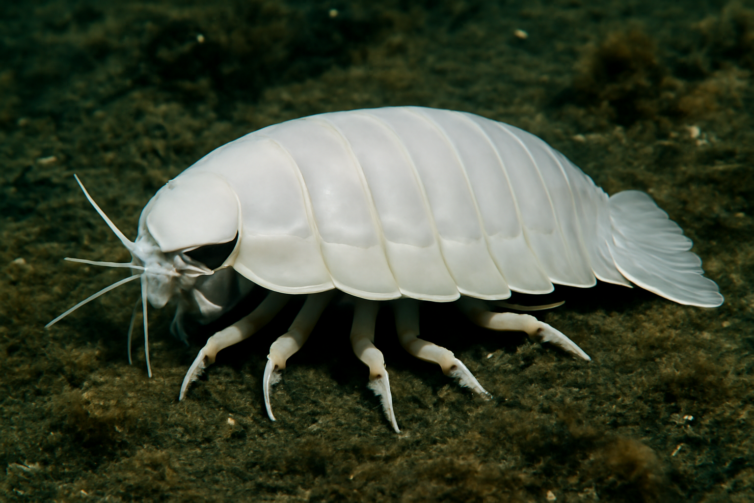 White sea isopod