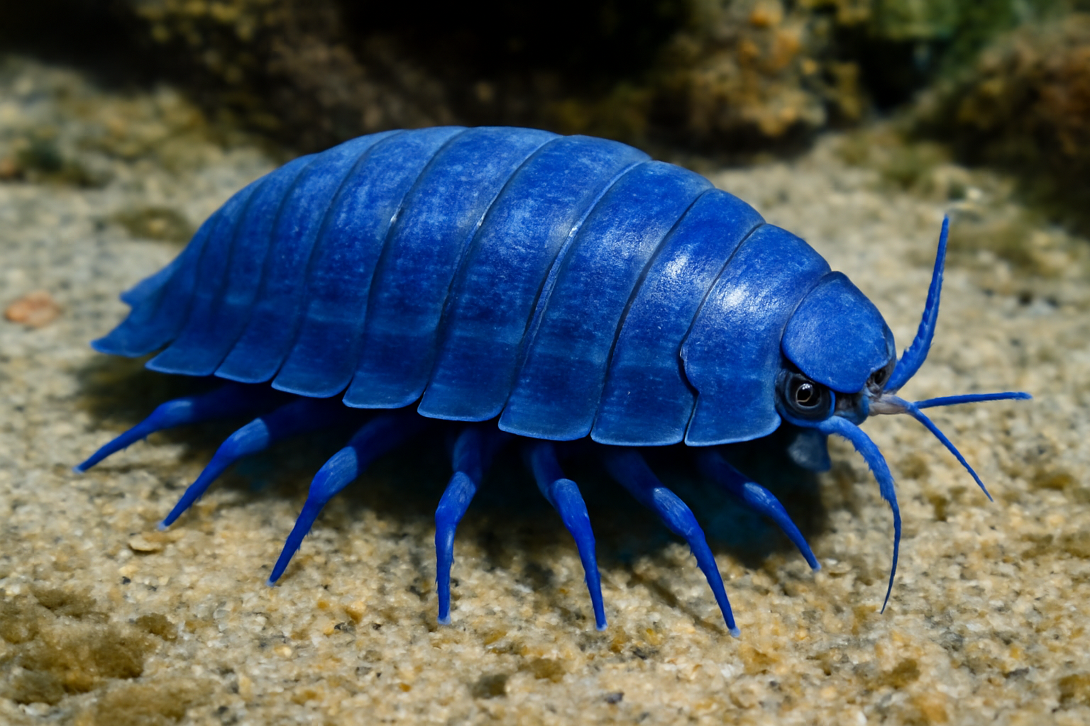 Blue sea isopod