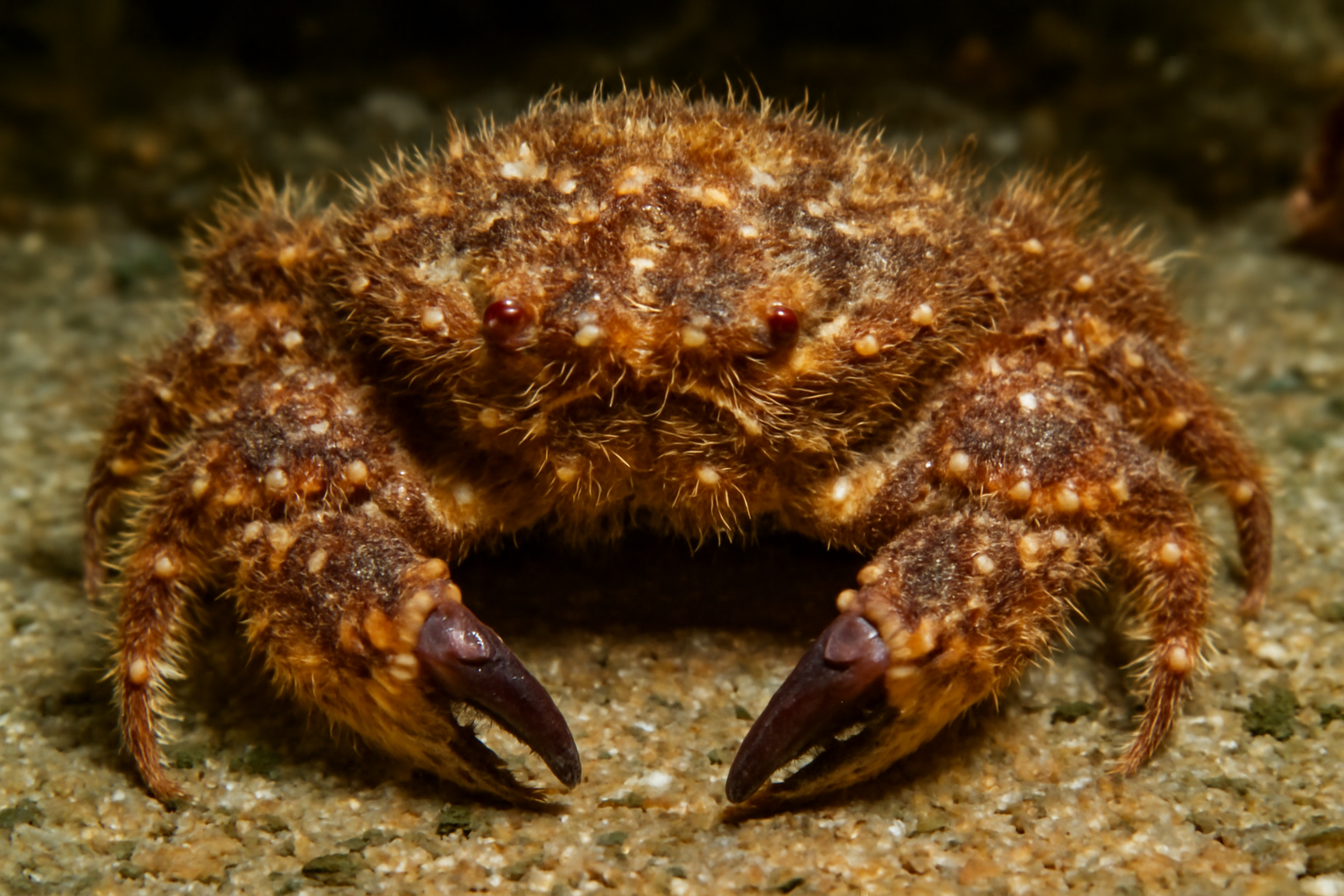 Mottled hairy crab