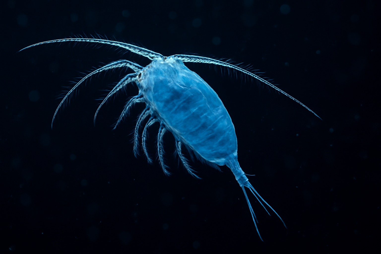 Blue Deep-sea Copepod