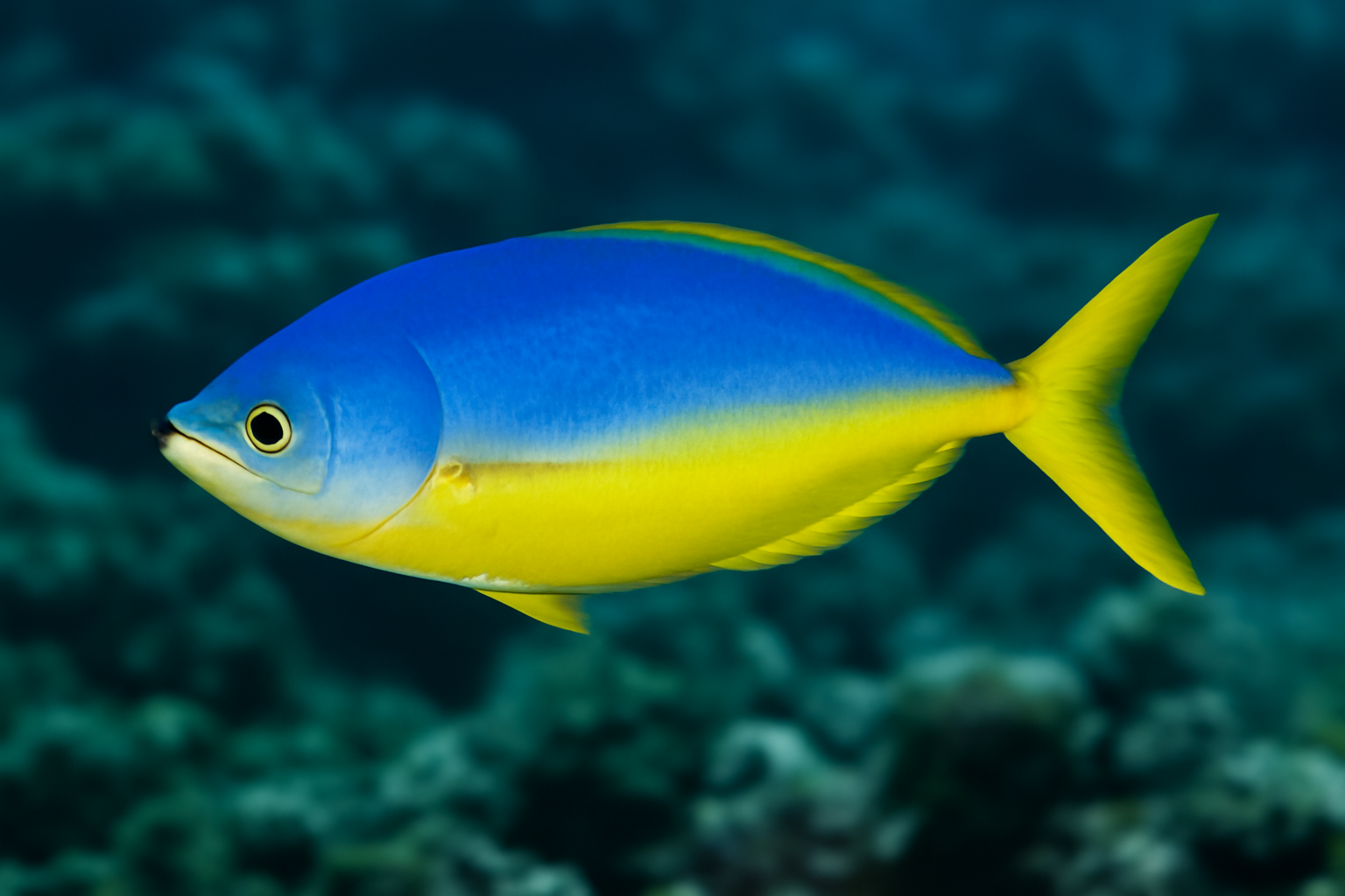 Yellow and blueback fusilier