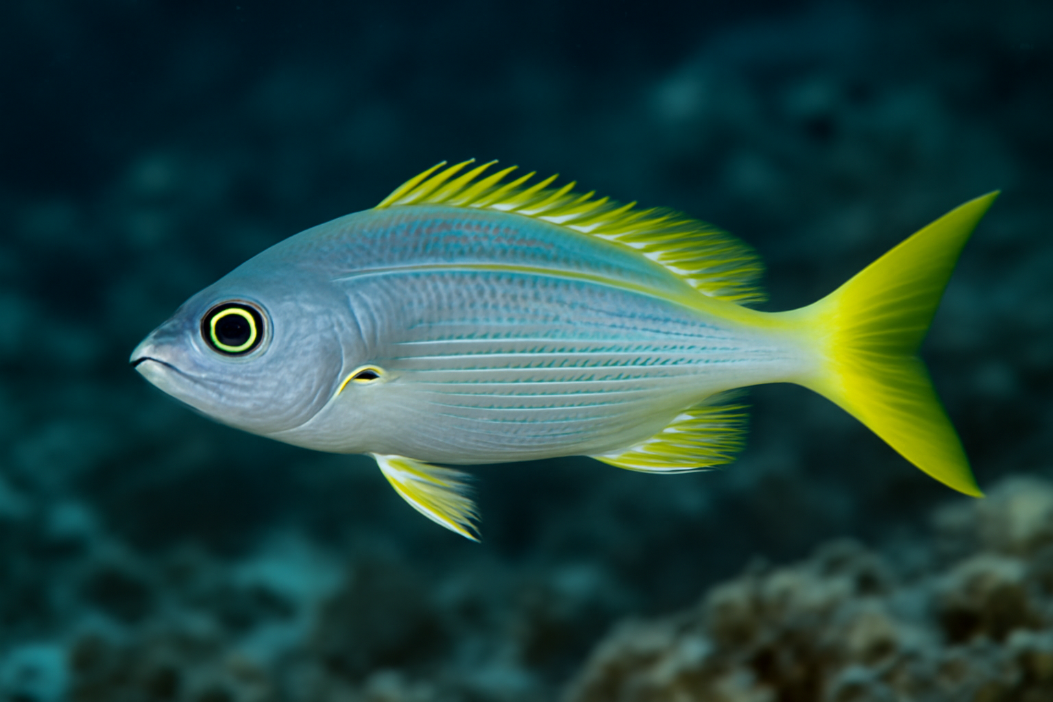 Yellow-tail blue snapper