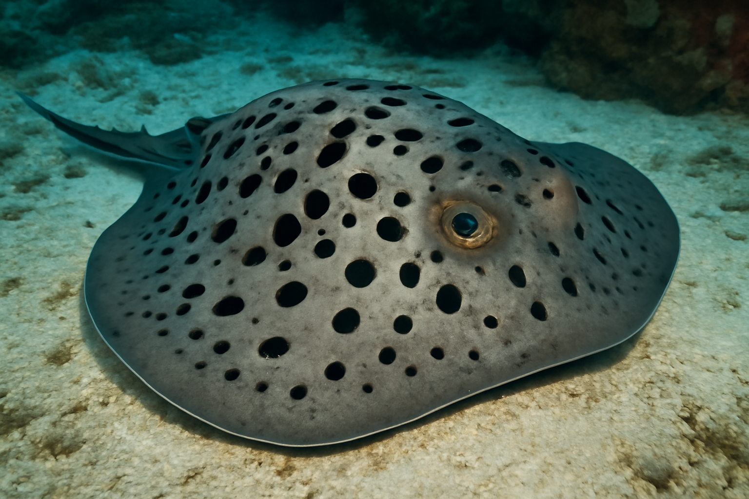 Black spotted ray